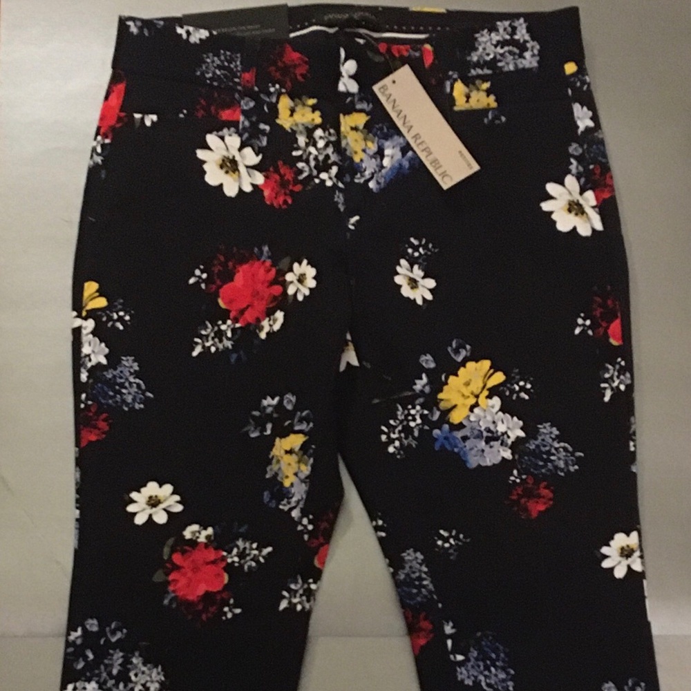 New floral black pants